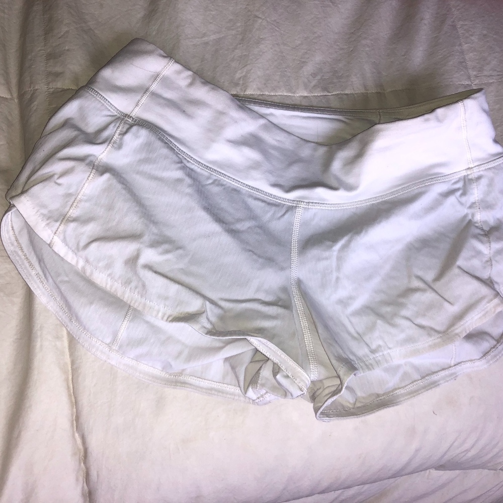Lululemon speed shorts white size 4